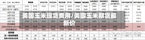 美国玉米现货费用/美国玉米期货最新价