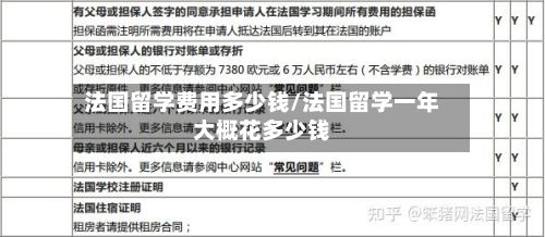 法国留学费用多少钱/法国留学一年大概花多少钱-第2张图片