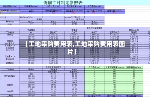 【工地采购费用表,工地采购费用表图片】-第2张图片