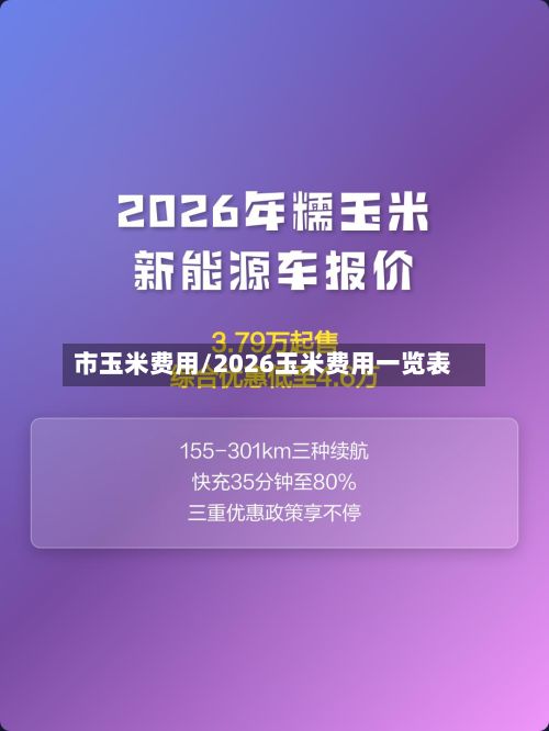 市玉米费用/2026玉米费用一览表-第2张图片