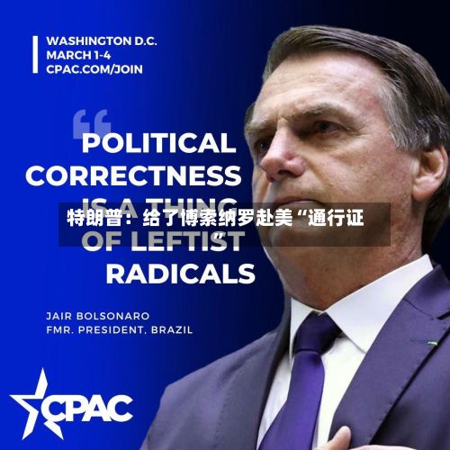 特朗普：给了博索纳罗赴美“通行证”-第3张图片
