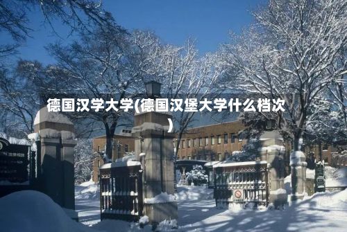 德国汉学大学(德国汉堡大学什么档次)-第2张图片