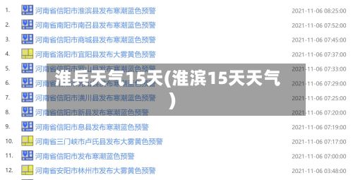 淮兵天气15天(淮滨15天天气)-第2张图片