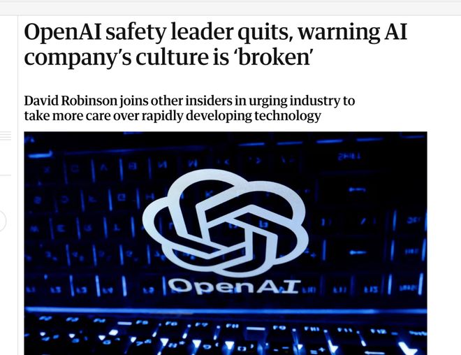 OpenAI安全负责人辞职：企业文化“已崩溃”，AI竞赛该减速了吗？